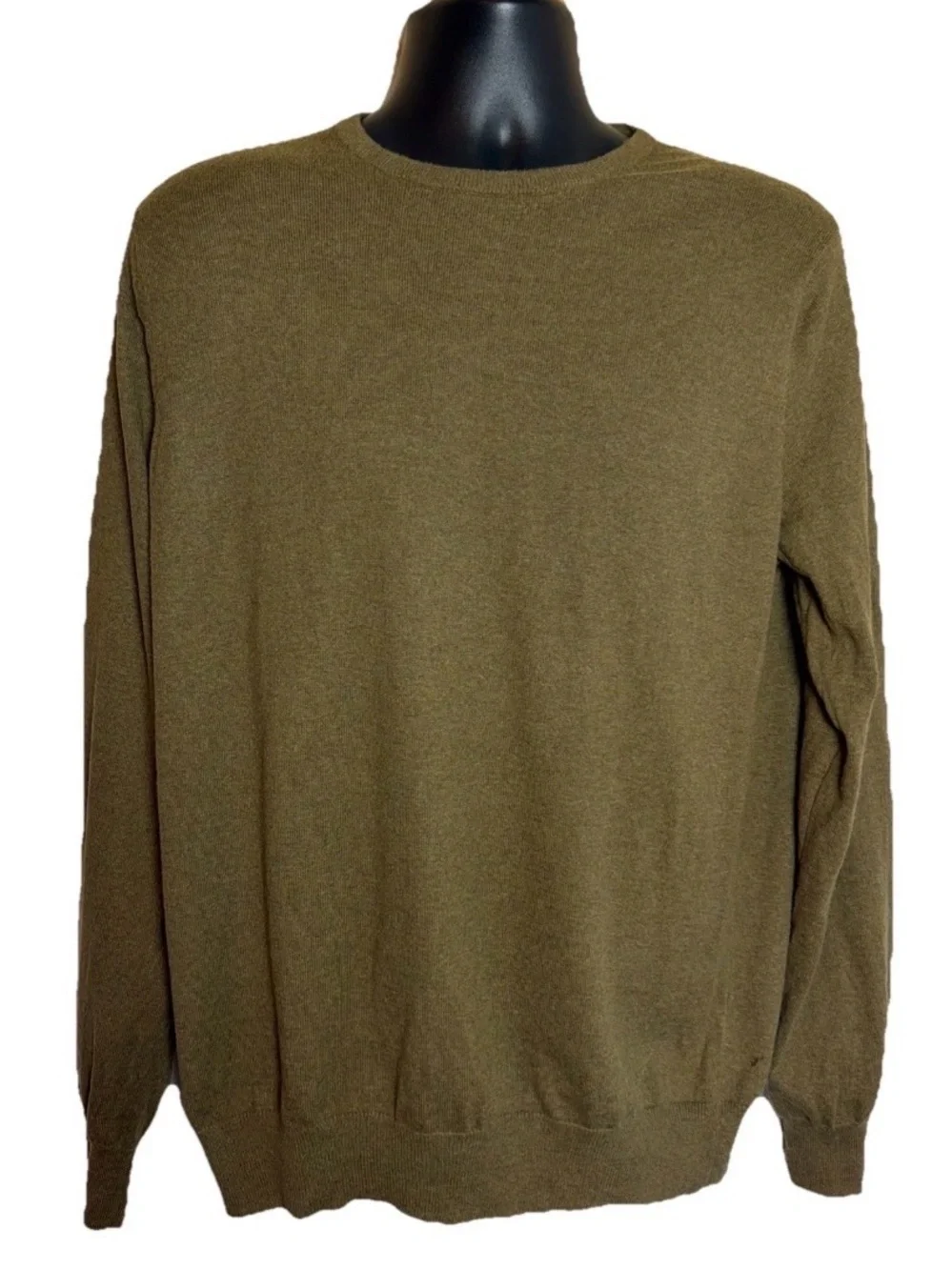 J. Crew  Men's Cashmere Cotton Blend Crew Neck Sweater - Large Green
